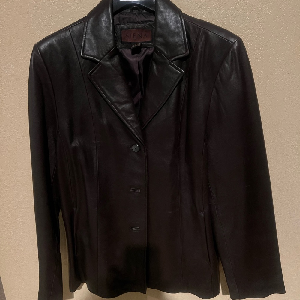 Women's Dark Brown Leather Jacket